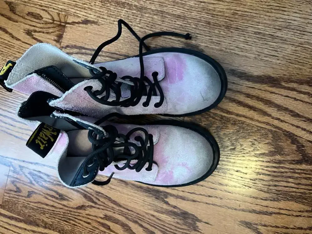 Dr. Martens 1460 Pascal J Kids Tie-Dye Suede Lace-Up Boots Size 1 US